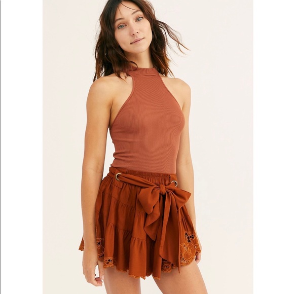 Free People Pants - Free People Boho Cutwork Smocked Flouncy Shorts